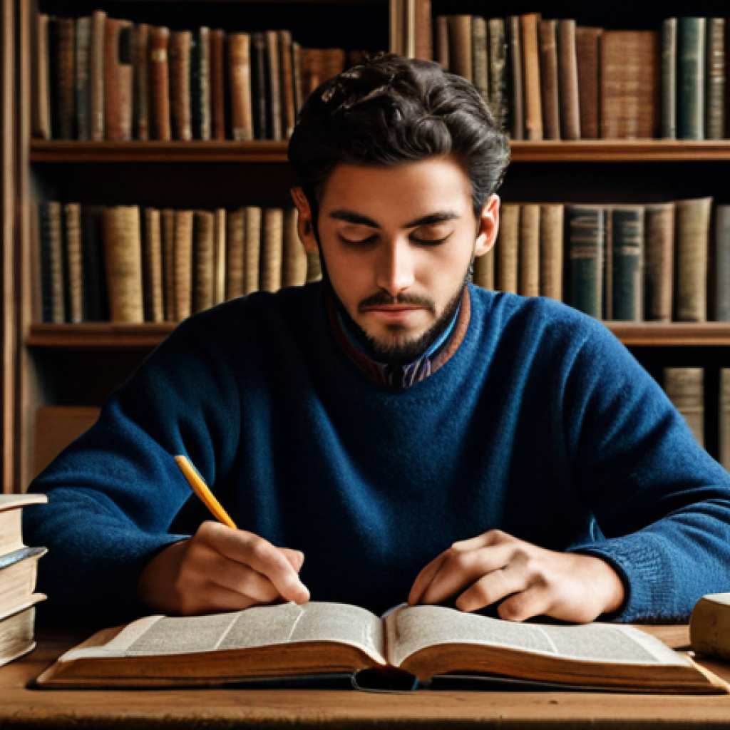 **
"A student sitting at a wooden desk, surrounded by stacks of classic Italian literature, a well-worn 'Zingarelli' dictionary open in front of them, fully clothed, modest clothing, safe for work, perfect anatomy, natural proportions, warm lighting, family-friendly, professional illustration, high quality."
**