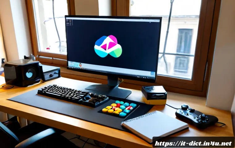 게임 개발 용어집 - Photorealistic game development workspace in a modern Italian studio, an adult developer at a clean ...